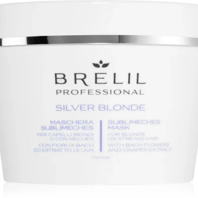 Brelil Professional Silver Blonde Sublimeches Mask masca hidratanta neutralizeaza tonurile de galben 220ml