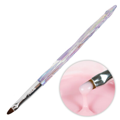 AlleLac Pensulă Profesională pentru Gel – Unicorn Oval Nr. 4