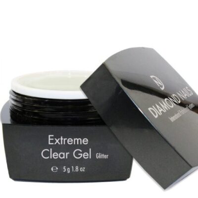 Diamond Nails Extrem Clear Gel cu Glitter 15 g - Fără HEMA